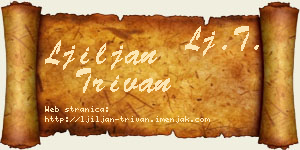 Ljiljan Trivan vizit kartica